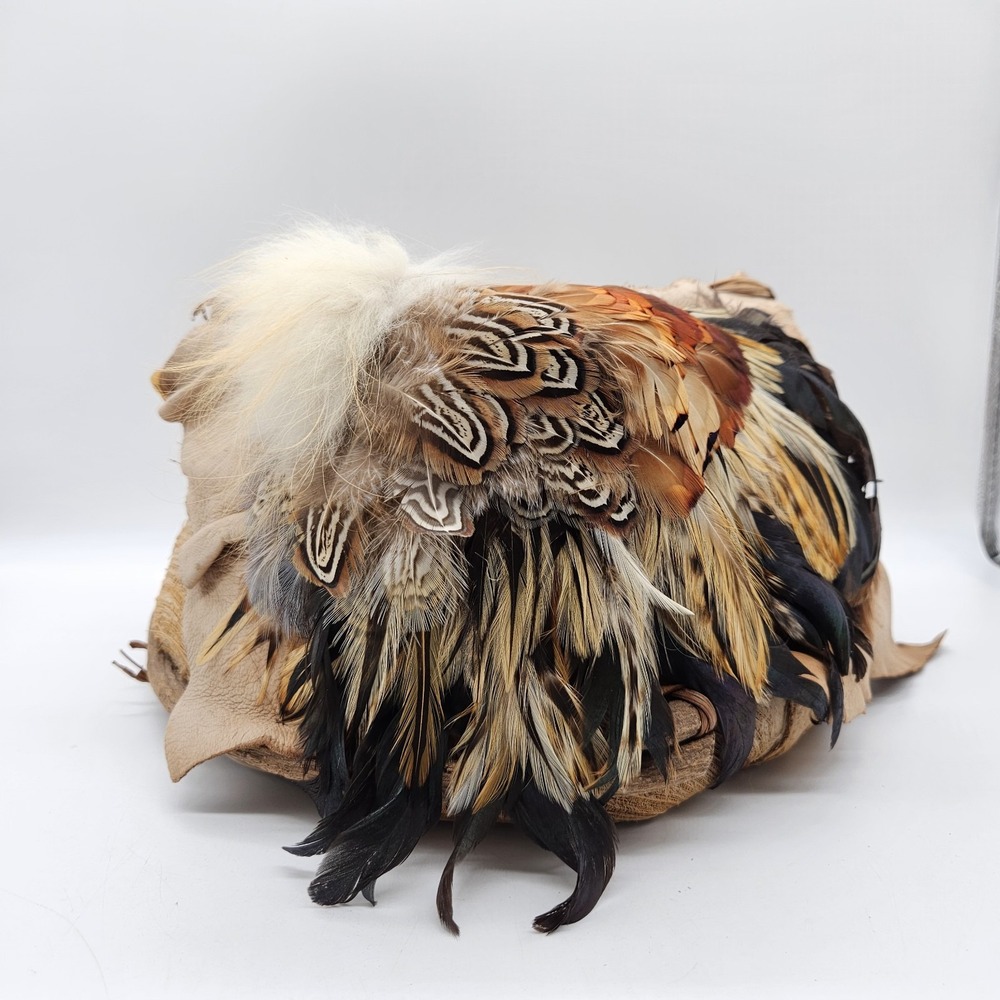 Southwestern Basket Feathers Fur Leather Natural Materials Boho Rustic Western